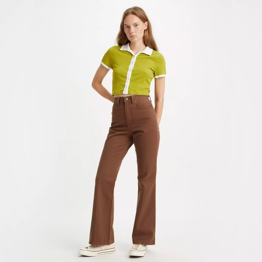 Levi's Brown 70's Style 70's High Rise Flare Size 29 Corduroy Western